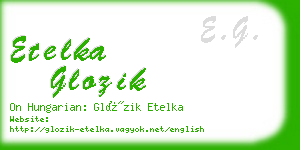 etelka glozik business card